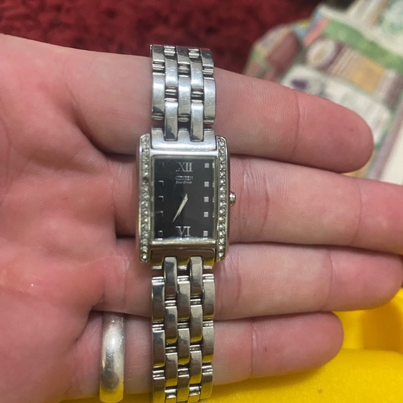 Silver  Citizen Eco Drive Watch with crystalline Accents main image 16